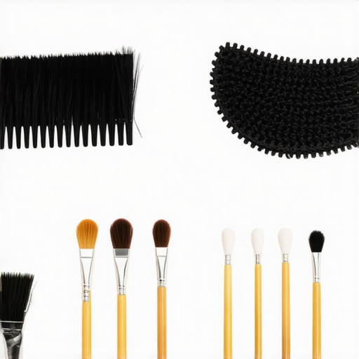High-quality camera sensor cleaning tools including brushes and swabs arranged neatly