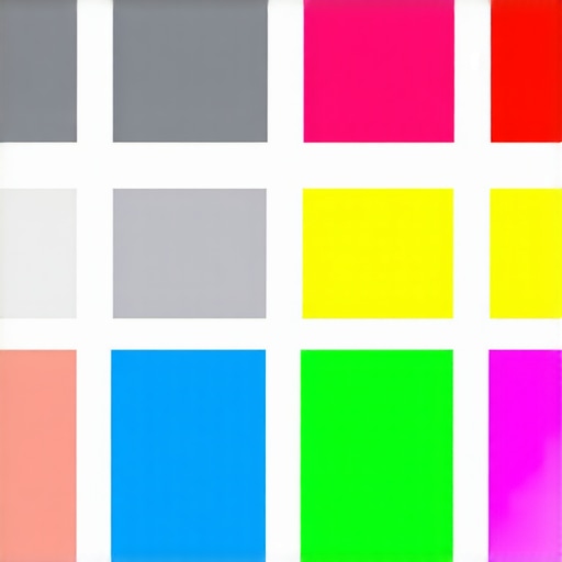 Close-up photo of a color correction card showing color patches with matte finish and precise alignment