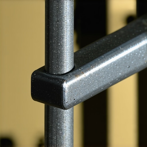 A detailed shot of the metal friction arm highlighting joints and tension system