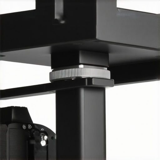 Durable Heavy-Duty Camera Mount Close-up of sturdy aluminum and steel camera mount with locking joints and smooth swivel mechanisms