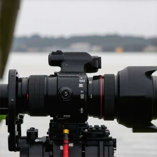 Rugged camera rig used outdoors in rough weather