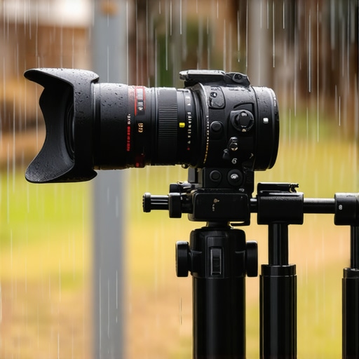Rain-soaked camera and accessories surviving outdoor shoot