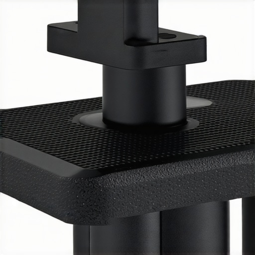 Close-up of textured rubber friction pad on camera mount