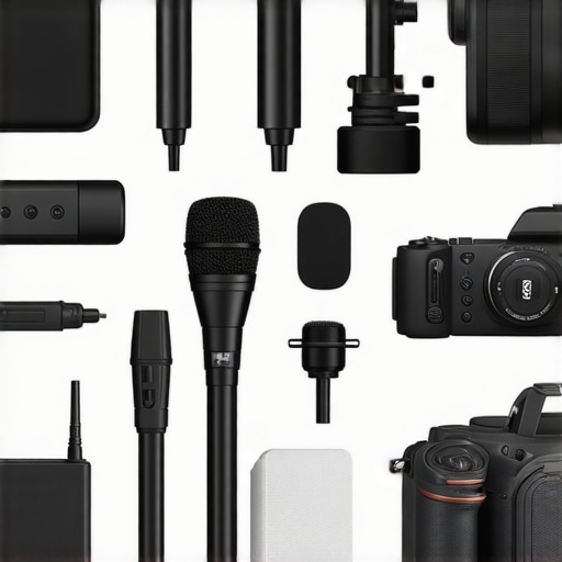 Diagram comparing different creator gear options including microphones, lighting kits, and cameras.