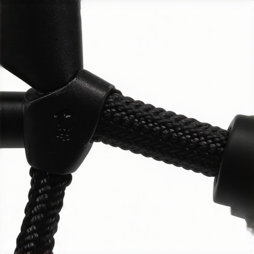 Close-up of durable cable management clips with reinforced materials and locking mechanism.