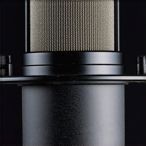 Close-up view of a sturdy, textured metal mic support base showcasing its weight and construction