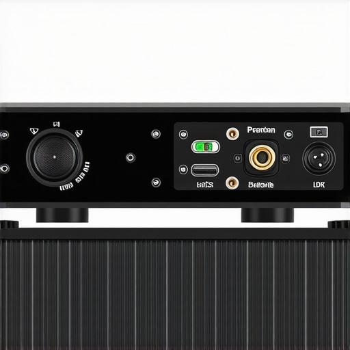 High-End Video Gear Build Close-up of professional video equipment with durable metal exterior and user-friendly controls.