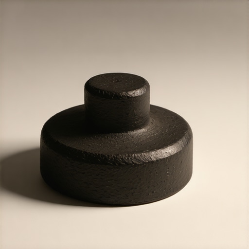Close-up of a small cast iron fishing weight for mic stabilization
