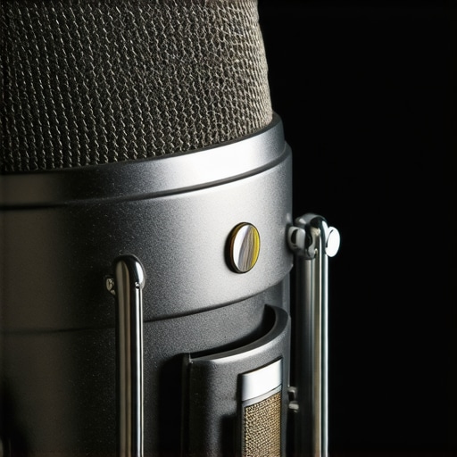 Detailed shot of a metal microphone highlighting durability and shielding elements
