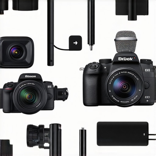 Detailed comparison chart of top microphones and cameras showing features, prices, and pros and cons.