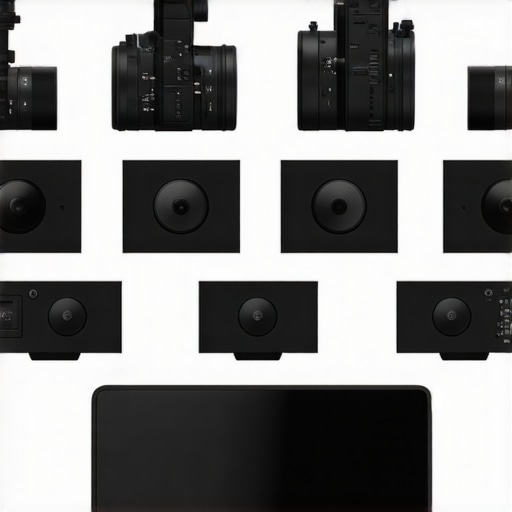 A professional live streaming station with multiple cameras and capture devices.