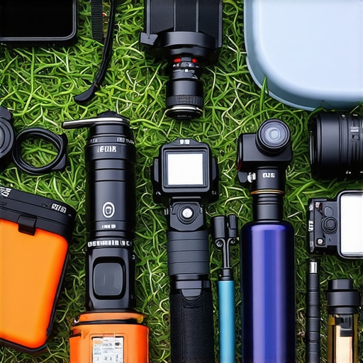 Outdoor photography setup with waterproof lighting and crew managing weather challenges