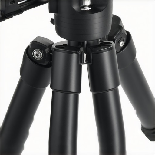 Premium Content Creation Clamp Detailed photo of a metal clamp securing equipment on a tripod in a studio.