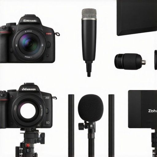 Professional Creator Gear Comparison Studio gear comparison chart showing different camera, microphone, lighting, and studio equipment.