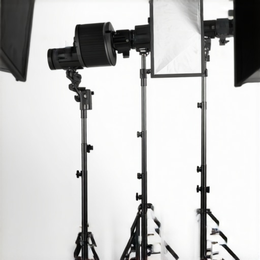 Professional vs Budget Lighting Kits Professional and budget lighting kits side by side in a studio setting