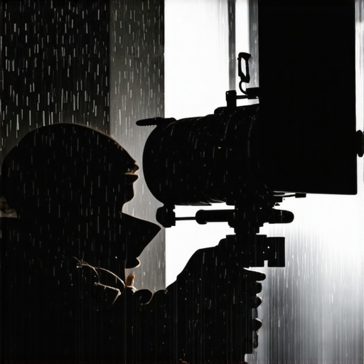 Professional outdoor filming gear operating in rainy conditions