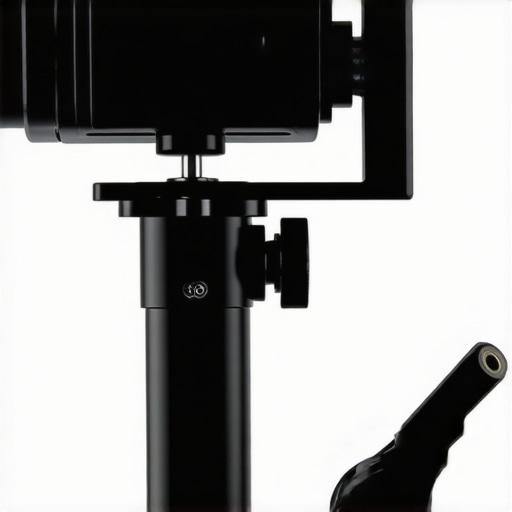 Detailed shot of the sturdy steel camera arm's clamp and joint mechanisms