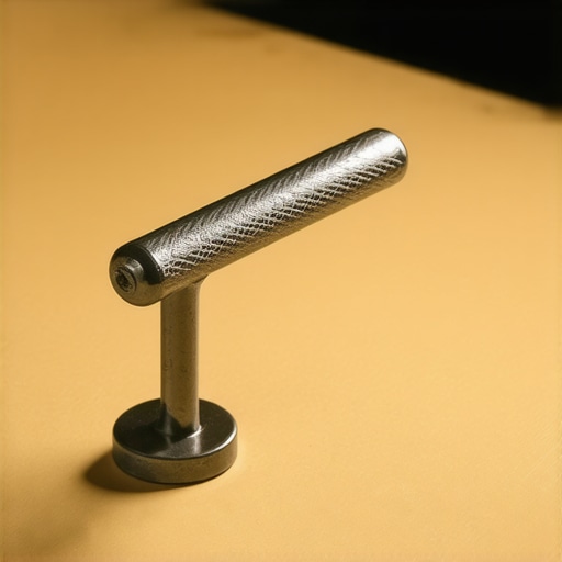Steel Desk Clamp Close-Up Close-up image showcasing the textured handle and heavy-duty steel construction of a desk clamp.