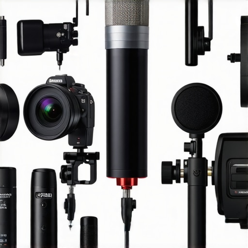 Comparison chart showing different studio gear brands and features in a professional setup