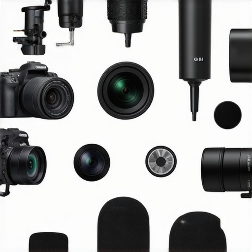 Visual comparison of high-end and budget studio equipment including cameras, lighting, and microphones
