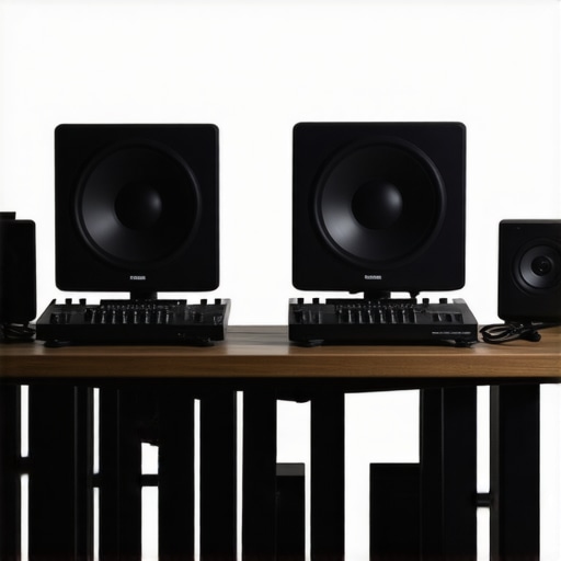 Side-by-side comparison of budget and premium studio equipment in a professional setup.