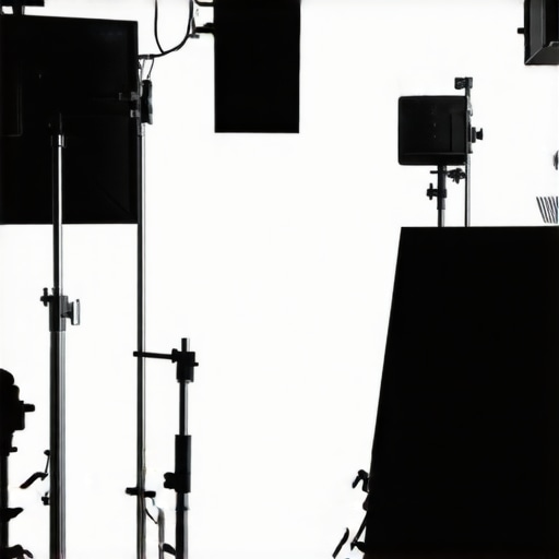 Studio Lighting Under Pressure Studio lighting in use during a demanding shoot