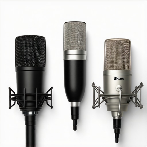 Studio Microphone Comparison Side-by-side comparison of popular studio microphones like AT4040, NT1-A, and SM7B
