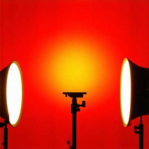 Lighting kit with heat sinks in outdoor shoot