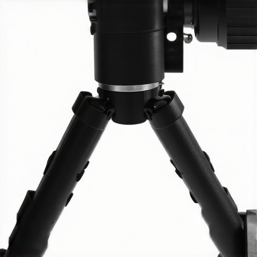 Tripod Stabilizing Clamp Construction Detailed view of a plastic tripod stabilizer with rubber grips