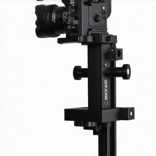Vertical creator rig with adjustable components and stabilization features.