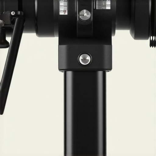 Vertical Video Rig Close-Up Close-up of a sturdy vertical video rig highlighting the adjustable joints and rubber grips.