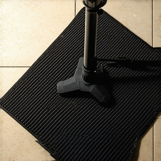 Why This $14 Rubber Mat Is Essential for Heavy Light Stands on Tile Floors