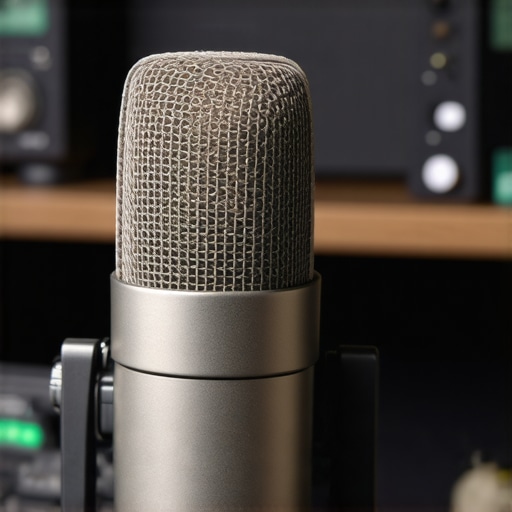 Building Material and Design of Budget Microphones Close-up of a budget microphone showing grille and casing