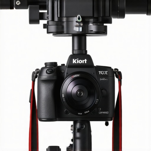 Cold Shoe Extension in Action Camera rig with cold shoe extension holding microphone and LED lights