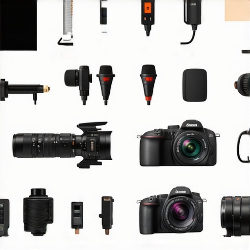 A detailed comparison chart of different creator rigs, studio lights, microphones, and cameras highlighting features and costs.