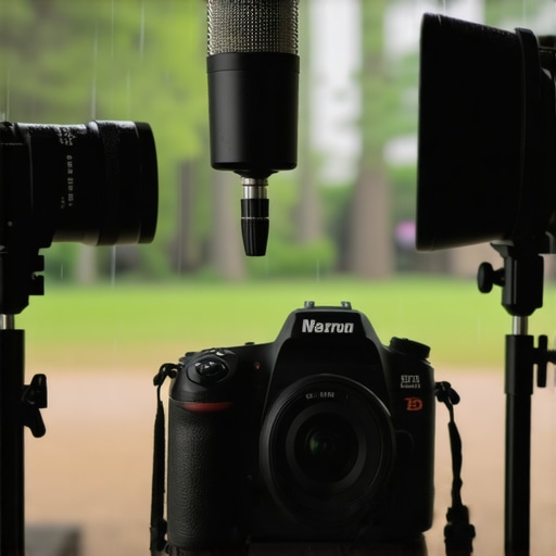Durable Studio Gear Under Pressure Weather-resistant microphone, waterproof camera, and heat-managed lights in rain