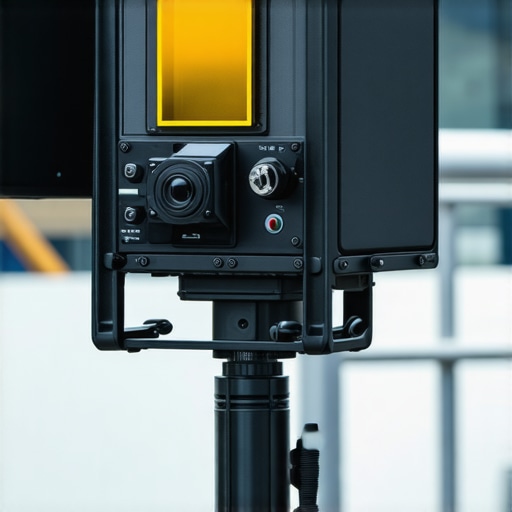 Studio equipment being used outdoors in windy, rainy conditions
