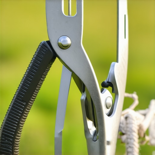 A detailed close-up of a sturdy metal multi-tool showing adjustable features and grip texture.