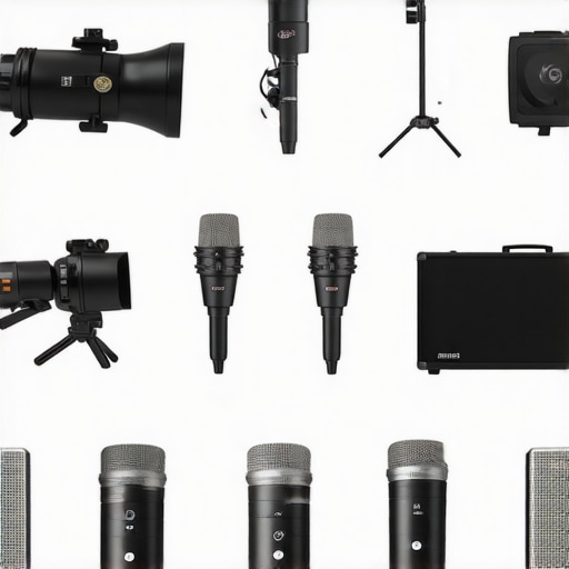 Visual comparison of different creator gear options including lighting, studio gear, and microphones.