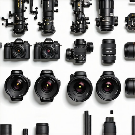 A detailed comparison chart of top camera, microphone, and lighting brands versus alternatives
