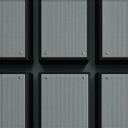 Detailed image of dense acoustic panels mounted on a wall in a recording space
