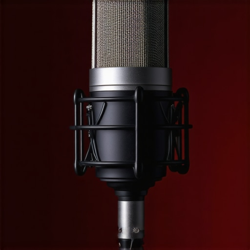 Microphone Design Focus Detailed view of microphone's shock mount and noise rejection system.