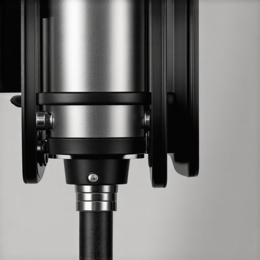 Close-up view of Neural Shield lavalier microphone showing durable metal body and clip