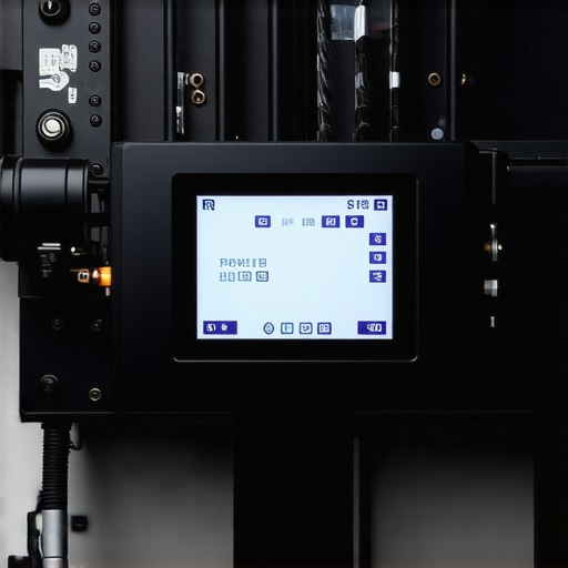 Power Distribution Unit for Cameras Detailed view of a compact professional camera rig power unit with connectors and LCD display