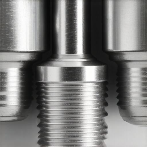 Detailed shot of titanium camera screws highlighting threads and surface finish