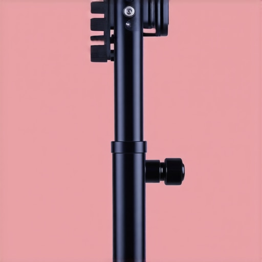 Close-up of high-quality support rods with locking mechanism