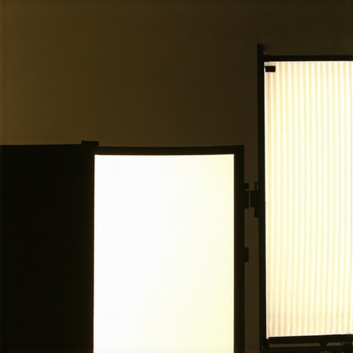 Studio LED light panel used outdoors during a shoot