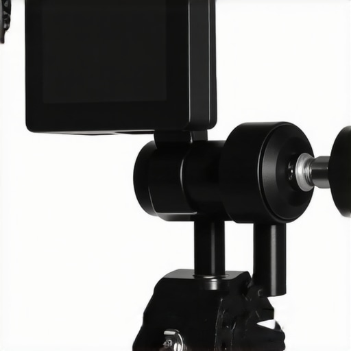 Steel Camera Clamp Close-up A detailed shot of a steel camera mounting clamp highlighting screw and padded jaw surfaces.