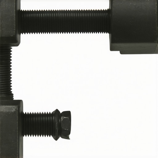 Steel Clamp Details Detailed view of the steel clamp's grip pads and tightening screw.