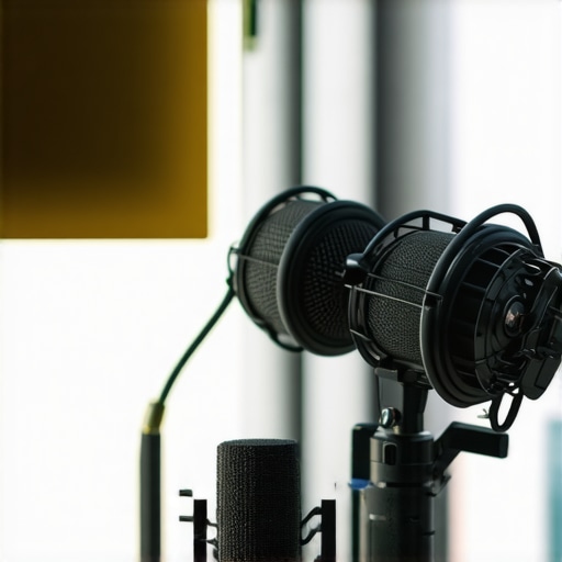 Studio gear like lights, microphone, and camera undergoing stress test in real-world conditions